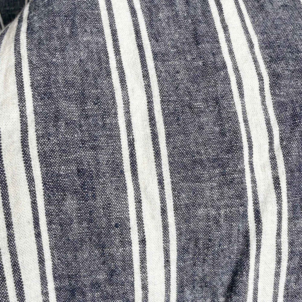Abercrombie & Fitch S Paper Bag Railroad Striped Linen‎ Cotton Belt Stripe Pants